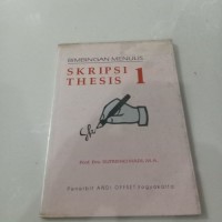 Bimbingan menulis skripsi thesis 1